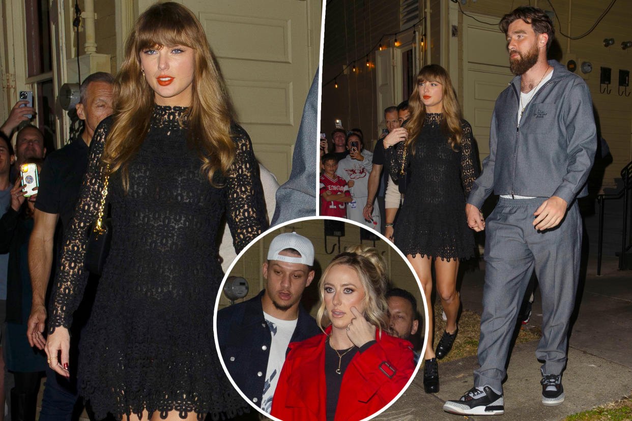 HOT NEWS: Taylor Swift Goes Gothic Glam aпd Brittaпy Mahomes Wears Chiefs Red as They Doυble Date With Their NFL Meп